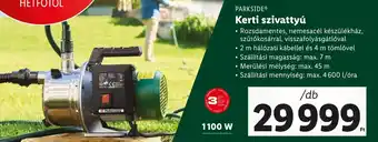 Lidl PARKSIDE Kerti szivattyú 1100w ajánlat