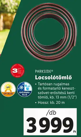 Lidl PARKSIDE Locsolótömlő 20m ajánlat