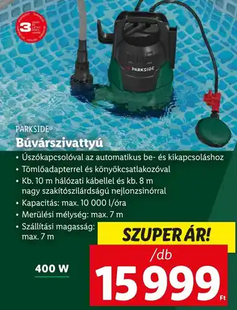 Lidl PARKSIDE Búvárszivattyú 400w ajánlat