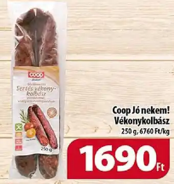 Coop Coop Jó nekem! Vékonykolbász 250 g ajánlat