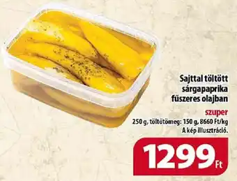 Coop Sajttal töltött sárgapaprika fűszeres olajban 250g ajánlat