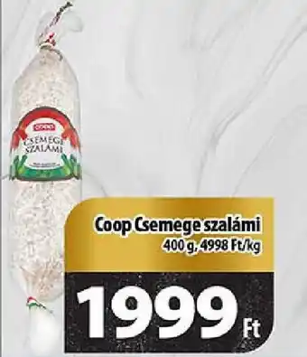 Coop Coop Csemege szalámi 400 g ajánlat