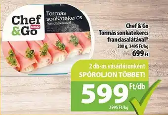 Coop Chef & Go Tormás sonkatekercs frandasalátával 200 g ajánlat