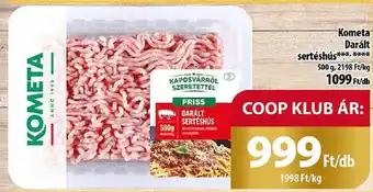 Coop Kometa Darált sertéshús 500 g ajánlat