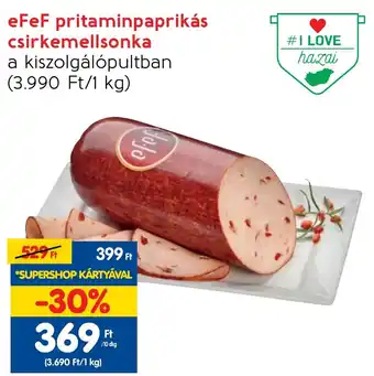 Interspar eFeF pritaminpaprikás csirkemellsonka 10dkg ajánlat