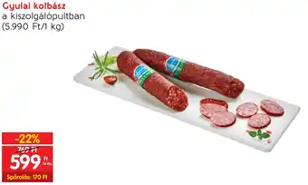 Interspar Gyulai kolbász 10dkg ajánlat