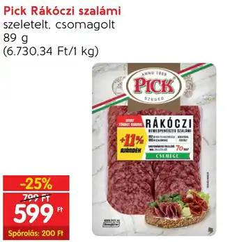 Pick Rákóczi szalámi 89g