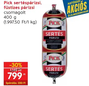 Interspar Pick sertéspárizsi, füstízes párizsi 400g ajánlat