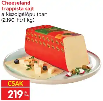 Interspar Cheeseland trappista sajt 10dkg ajánlat