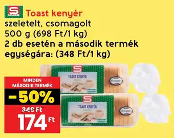 Interspar Toast kenyér 500g ajánlat