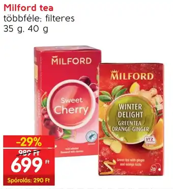 Interspar Milford tea 35 g. 40 g ajánlat