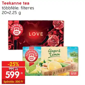 Interspar Teekanne tea 20 x 2.25g ajánlat