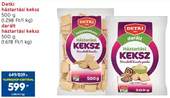 Interspar Detki háztartási keksz 500g, darált háztartási keksz 500g ajánlat
