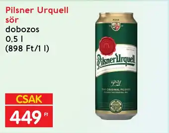 Interspar Pilsner Urquell sör dobozos 0,5l ajánlat