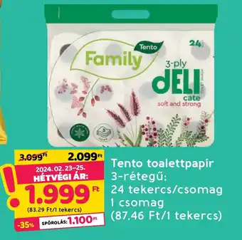 Interspar Tento toalettpapír 3-rétegű ajánlat