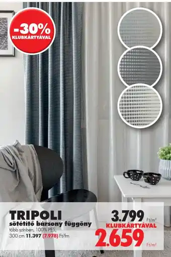 Diego TRIPOLI sötétítő bársony függöny ajánlat
