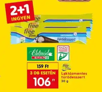 Spar Laktózmentes túródesszert 30 g ajánlat