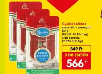 Spar Gyulai kolbász 80g ajánlat