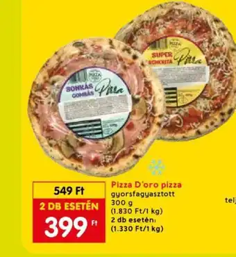 Spar Pizza D'oro pizza gyorsfagyasztott 300 g ajánlat