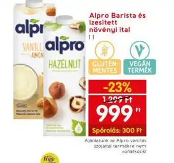 Spar Alpro Barista és ízesített növényi ital 1l ajánlat