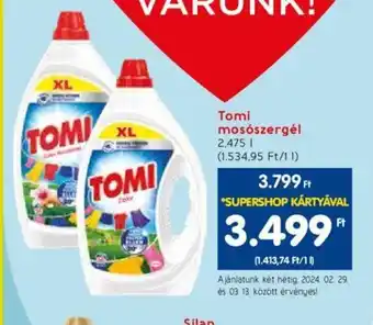 Spar Tomi mosószergél 2.475l ajánlat