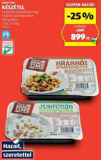 ALDI SNACK TIME KÉSZÉTEL 330g ajánlat