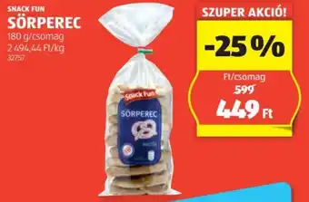 ALDI SNACK FUN SÖRPEREC 180g ajánlat