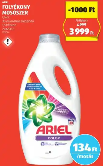 ALDI ARIEL FOLYÉKONY MOSÓSZER 1,5l ajánlat