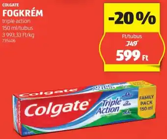 ALDI COLGATE FOGKRÉM 150ml ajánlat