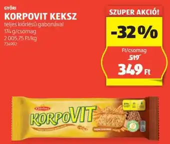 ALDI GYŐRI KORPOVIT KEKSZ 174g ajánlat