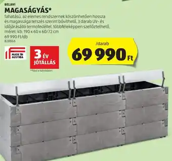 ALDI BELAVI MAGASÁGYÁS 190x60x60-72cm ajánlat