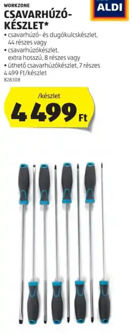 ALDI WORKZONE CSAVARHÚZÓKÉSZLET ajánlat