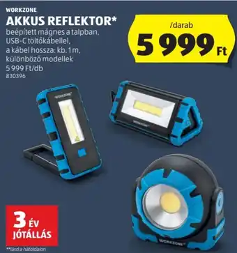 ALDI WORKZONE AKKUS REFLEKTOR ajánlat