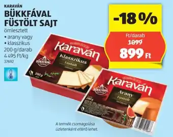 ALDI KARAVÁN BÜKKFÁVAL FÜSTÖLT SAJT 200g ajánlat