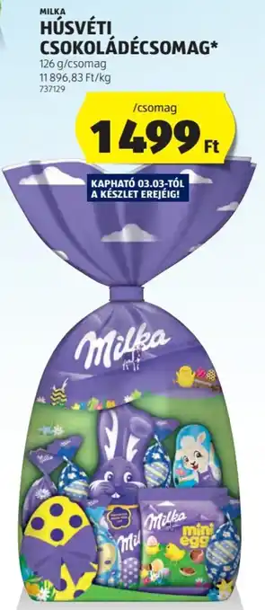 ALDI MILKA HÚSVÉTI CSOKOLÁDÉCSOMAG 126g ajánlat