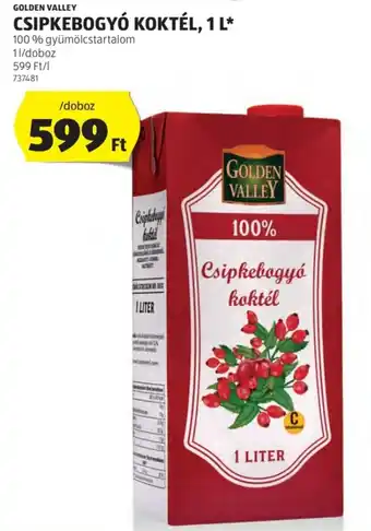 GOLDEN VALLEY CSIPKEBOGYÓ KOKTÉL 1l