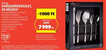 ALDI CROFTON EVŐESZKÖZKÉSZLET 30 RÉSZES ajánlat