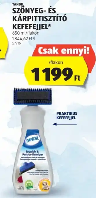 TANDIL SZŐNYEG ÉS KÁRPITTISZTÍTÓ KEFEFEJJEL 650ml