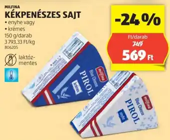 ALDI MILFINA KÉKPENÉSZES SAJT 150g ajánlat