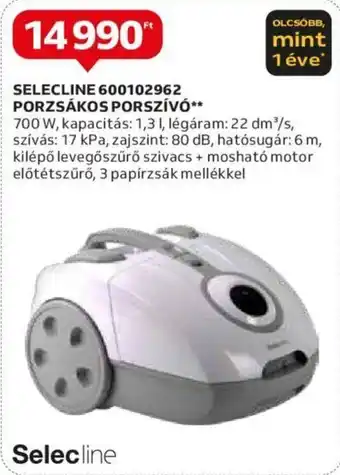 Auchan SELECLINE 600102962 PORZSÁKOS PORSZÍVÓ ajánlat