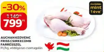 Auchan AUCHAN KEDVENC FRISS CSIRKECOMB FARRÉSSZEL 1kg ajánlat