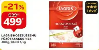 Auchan LAGRIS HOSSZÚSZEMŰ FŐZŐTASAKOS RIZS 480g ajánlat