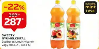 Auchan SWEETY GYÜMÖLCSITAL 2l ajánlat