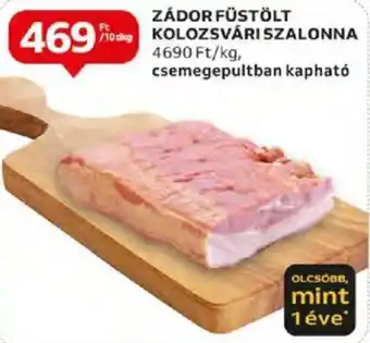 Auchan ZÁDOR FÜSTÖLT KOLOZSVÁRI SZALONNA 10dkg ajánlat