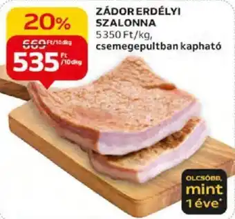 Auchan ZÁDOR ERDÉLYI SZALONNA 10dkg ajánlat