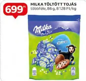 Auchan MILKA TÖLTÖTT TOJÁS 86g ajánlat
