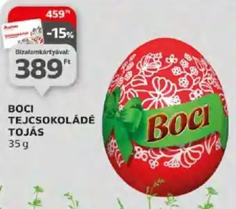 Auchan BOCI TEJCSOKOLÁDÉ TOJÁS 35g ajánlat