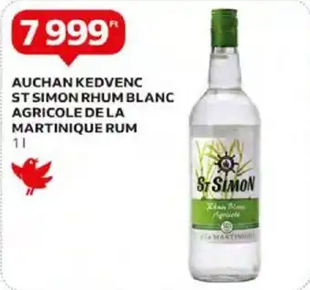 Auchan AUCHAN KEDVENC ST SIMON RHUM BLANC AGRICOLE DE LA MARTINIQUE RUM 1l ajánlat