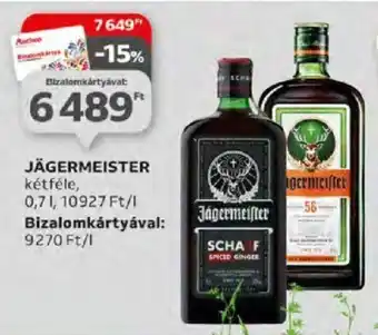 Auchan JÄGERMEISTER 0,7l ajánlat