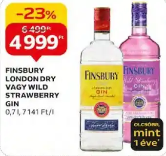 FINSBURY LONDON DRY VAGY WILD STRAWBERRY GIN 0,7l